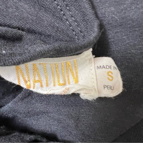 NATION LTD Anthropologie Jules Puff Sleeve Mini Shift Dress Black Size Small - Picture 8 of 11